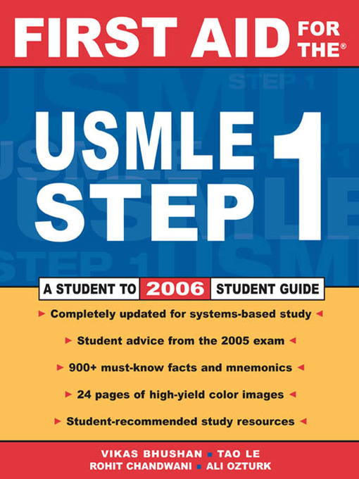 Title details for First Aid for the USMLE Step 1 by Vikas Bhushan - Available
